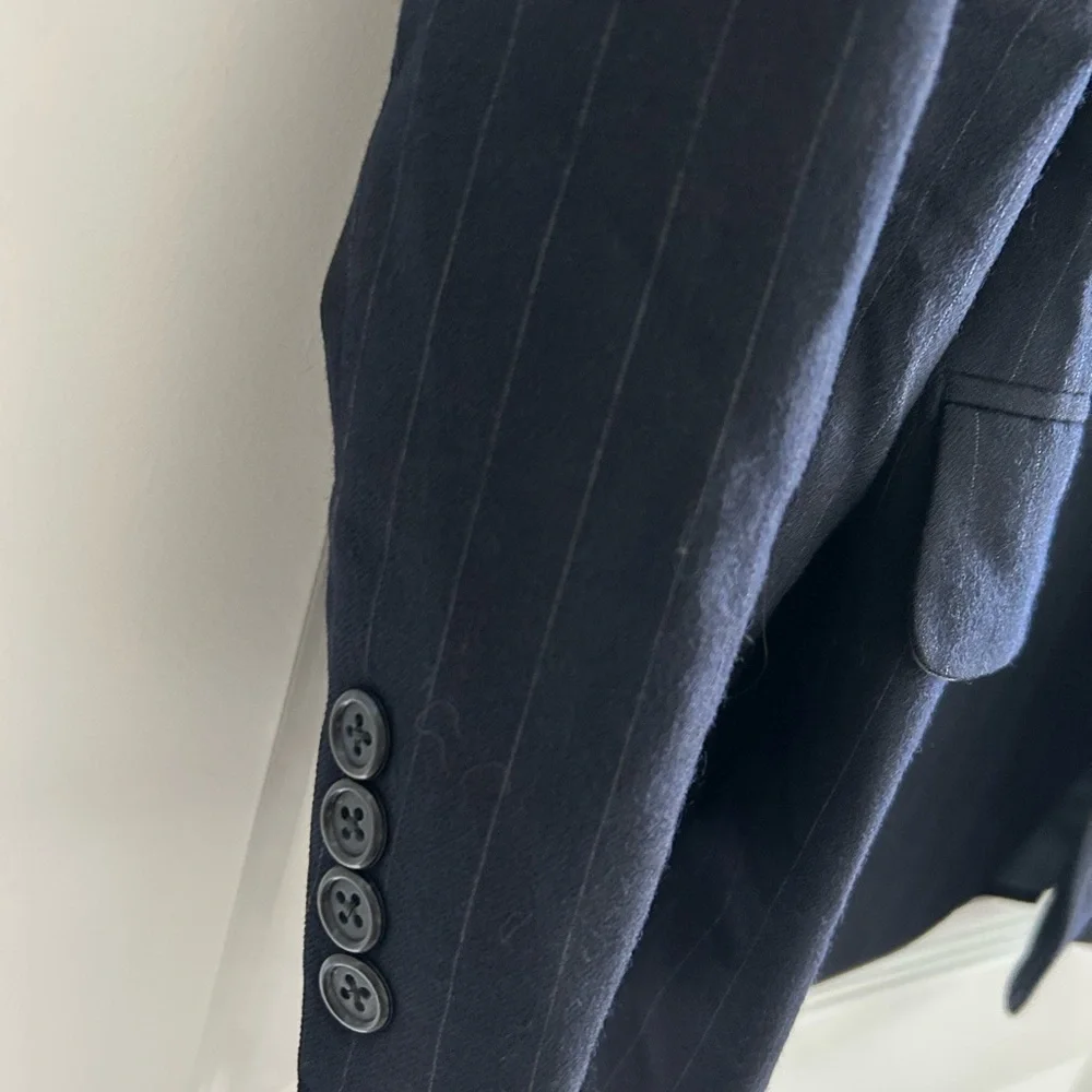 Burberry Pinstripe Blazer Navy Blue Size 42R